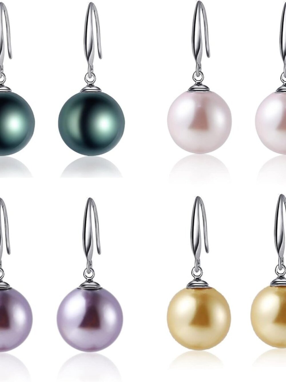 10/12mm Ocean Pearl Dangle Earrings Natural Shell Beads Drop Earrings Fashion Je